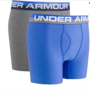 (2)Under Armour Boys Solid Performance Boxer Brief